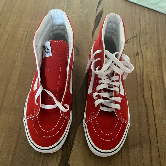 Vans Sk8-Hi Skate Shoe - Racing Red - Picture 4 of 5